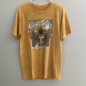 Good vibes southwest mustard yellow Tshirt